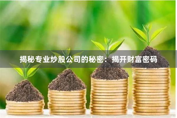 揭秘专业炒股公司的秘密：揭开财富密码